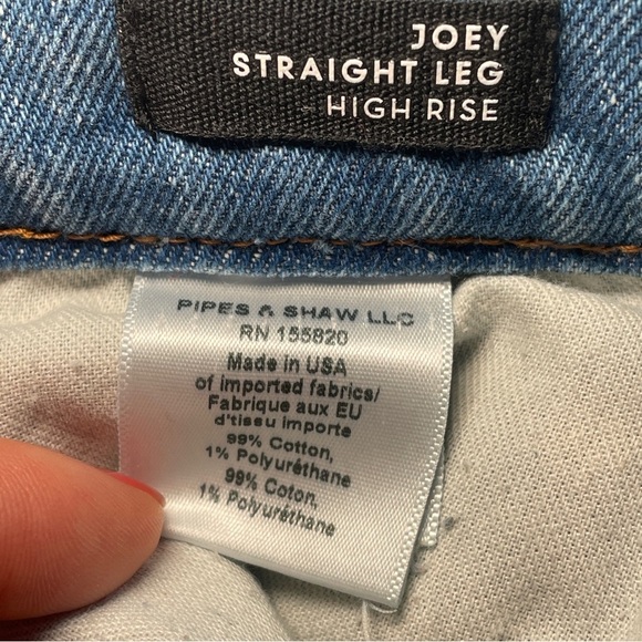 Veronica Beard- Joey Straight Leg High Rise Jeans in Mid Wash Beacon Size 30 - Picture 9 of 9